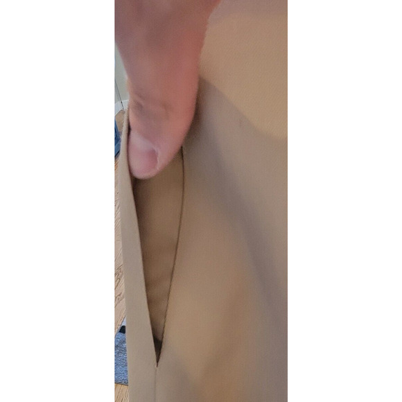 VTG Womens Krizia Maglia Tan/Khaki 100% Wool Fall Skirt Pockets Italy 42 - Picture 9 of 11